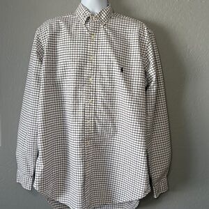 Ralph Lauren Classic Fit Plaid Button Down Green Purple Shirt LT- Tall/Long